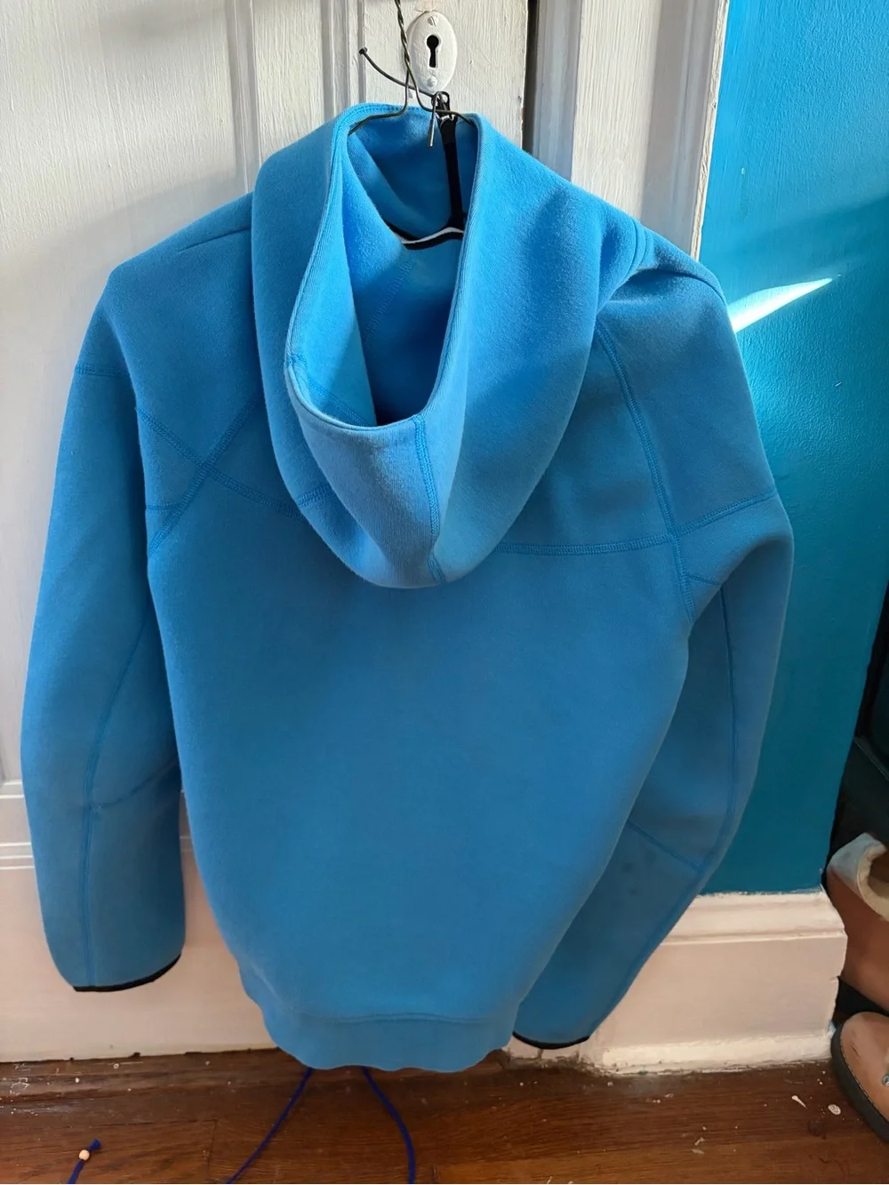 Nike Bright Blue Fleece Hoodie with Black Trim